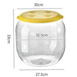 Toy Storage Stool Multipurpose Innovative Round Shape Transparent Storage Stool for Home Living Room Entryway Yellow