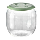 Toy Storage Stool Multipurpose Innovative Round Shape Transparent Storage Stool for Home Living Room Entryway Green