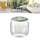 Toy Storage Stool Multipurpose Innovative Round Shape Transparent Storage Stool for Home Living Room Entryway Green