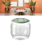 Toy Storage Stool Multipurpose Innovative Round Shape Transparent Storage Stool for Home Living Room Entryway Green - Low Angle