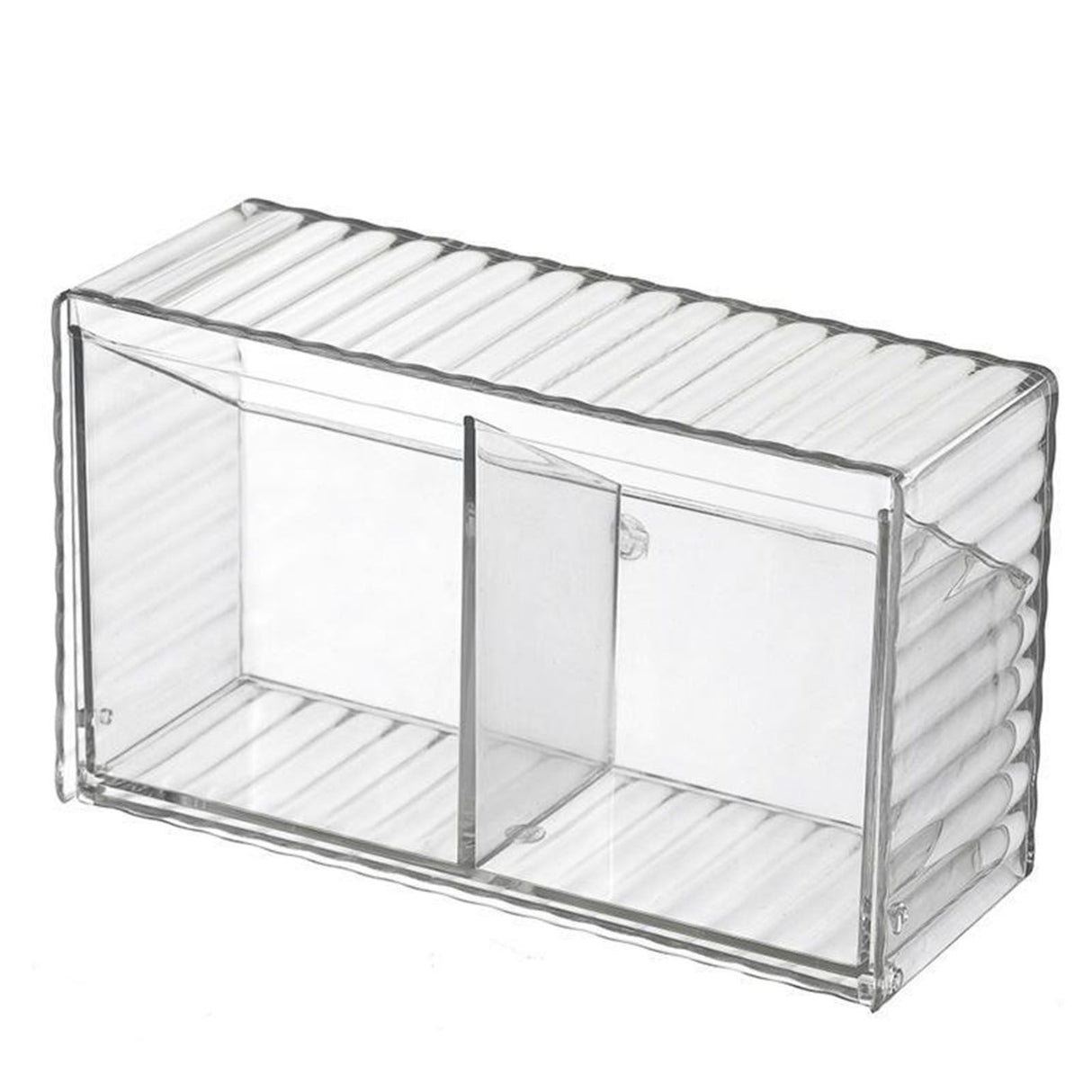 Cosmetics Wall Mounted Storage Box Non Punching Plastic 2 Compartment Holder Bathroom Supplies