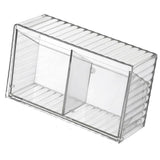 Cosmetics Wall Mounted Storage Box Non Punching Plastic 2 Compartment Holder Bathroom Supplies