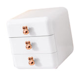 Desktop Drawer Jewelry Hair Accessories Sundries Storage Box Tabletop Organizer for Bedroom Dormitory Office - Top-Down View