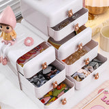 Desktop Drawer Jewelry Hair Accessories Sundries Storage Box Tabletop Organizer for Bedroom Dormitory Office - Extra Image