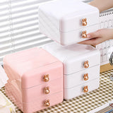 Desktop Drawer Jewelry Hair Accessories Sundries Storage Box Tabletop Organizer for Bedroom Dormitory Office - 45-Degree Angle