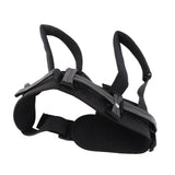 Transfer and Walking Gait Belt with Handles Adjustable Elderly Standing Assist Lift Belt for Seniors Caregiver Nurse Black - Top-Down View