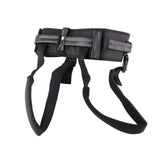 Transfer and Walking Gait Belt with Handles Adjustable Elderly Standing Assist Lift Belt for Seniors Caregiver Nurse Black - Close-Up Angle
