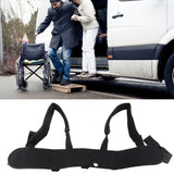 Transfer and Walking Gait Belt with Handles Adjustable Elderly Standing Assist Lift Belt for Seniors Caregiver Nurse Black