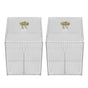 2Pcs Cotton Swab Holder Clear Durable Plastic Safe Widely Used Cotton Ball Organizer for Office Family Tabletop