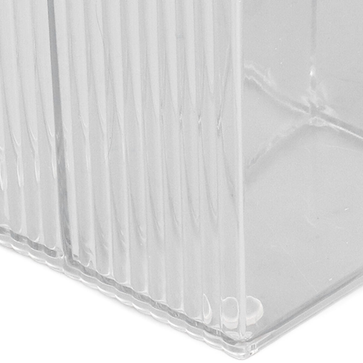 2Pcs Cotton Swab Holder Clear Durable Plastic Safe Widely Used Cotton Ball Organizer for Office Family Tabletop