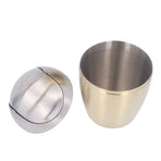 Desktop Small Trash Can Multipurpose 304 Stainless Steel Mini Trash Can with Lid for Tabletop Countertop Use Golden