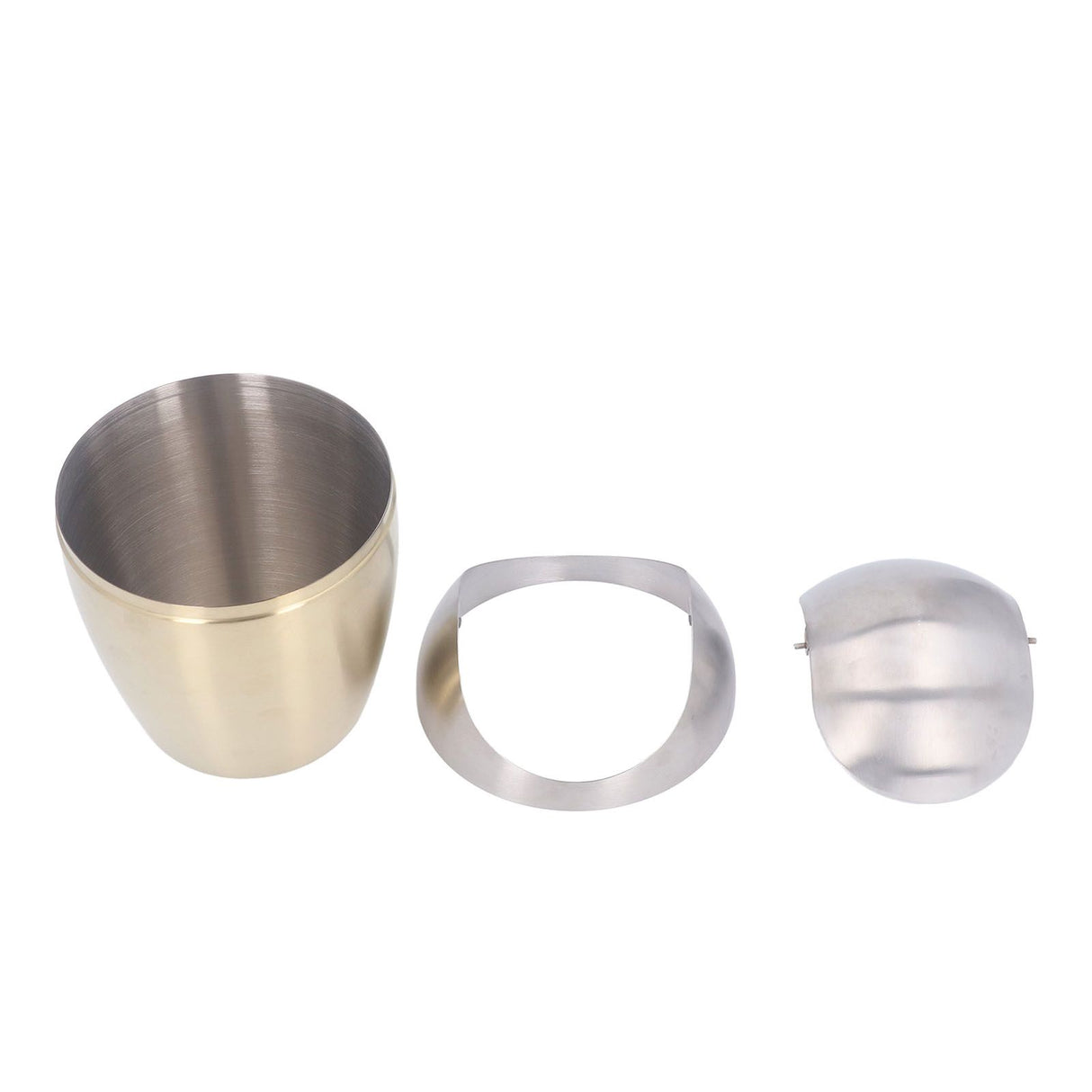 Desktop Small Trash Can Multipurpose 304 Stainless Steel Mini Trash Can with Lid for Tabletop Countertop Use Golden