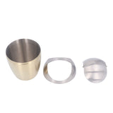 Desktop Small Trash Can Multipurpose 304 Stainless Steel Mini Trash Can with Lid for Tabletop Countertop Use Golden
