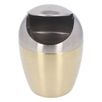 Desktop Small Trash Can Multipurpose 304 Stainless Steel Mini Trash Can with Lid for Tabletop Countertop Use Golden