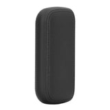Cigarette Case 10 Capacity Carrying Box Leather Texture One Hand Operation ABS Portable Cigarette Pocket Holder for Men Black - Close-Up Angle
