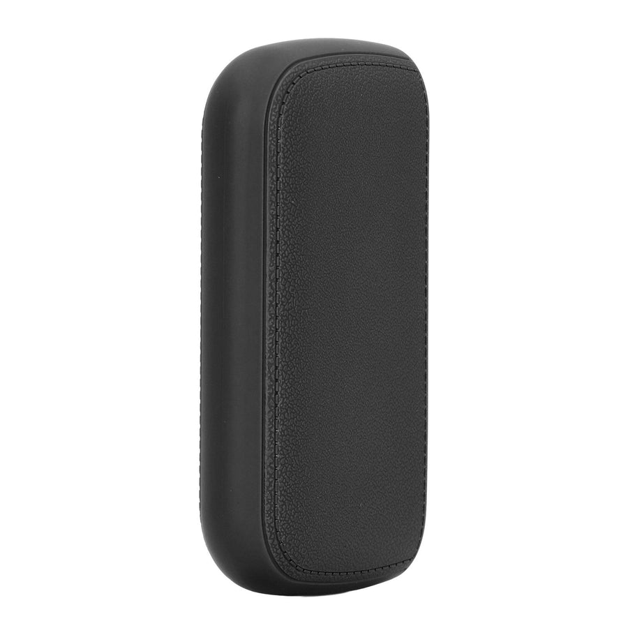 Cigarette Case 10 Capacity Carrying Box Leather Texture One Hand Operation ABS Portable Cigarette Pocket Holder for Men Black