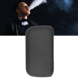 Cigarette Case 10 Capacity Carrying Box Leather Texture One Hand Operation ABS Portable Cigarette Pocket Holder for Men Black