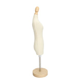 Dress Form Female Mannequin Torso Mini Dress Model with Wooden Base for Sewing Display Photo Teaching 1/4