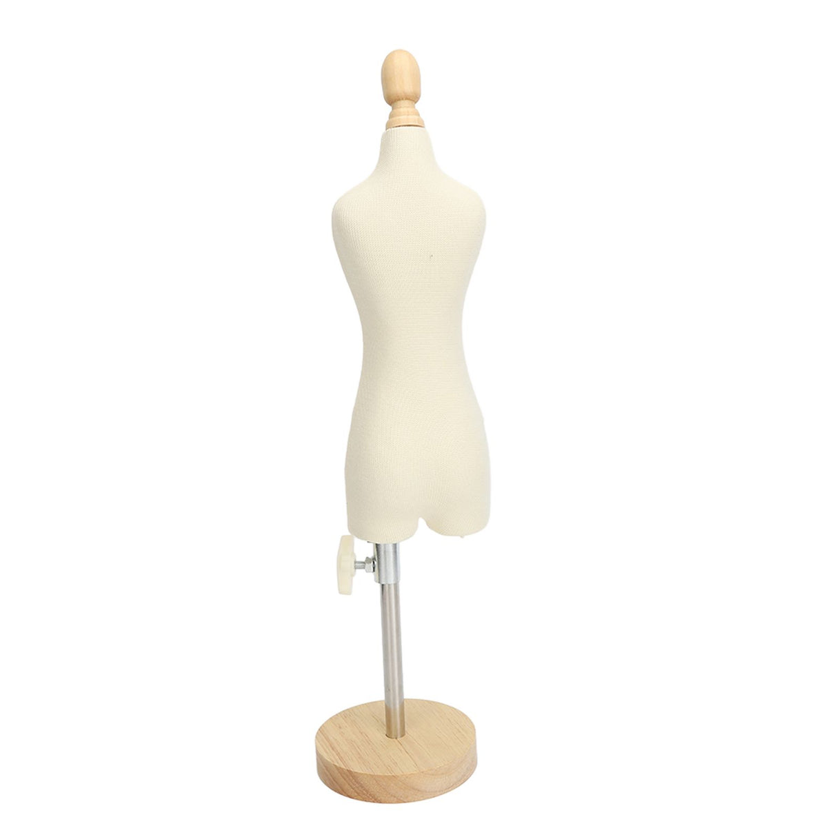 Dress Form Female Mannequin Torso Mini Dress Model with Wooden Base for Sewing Display Photo Teaching 1/4
