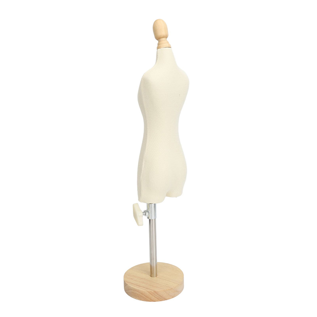 Dress Form Female Mannequin Torso Mini Dress Model with Wooden Base for Sewing Display Photo Teaching 1/4