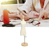 Dress Form Female Mannequin Torso Mini Dress Model with Wooden Base for Sewing Display Photo Teaching 1/4 - Extra Image