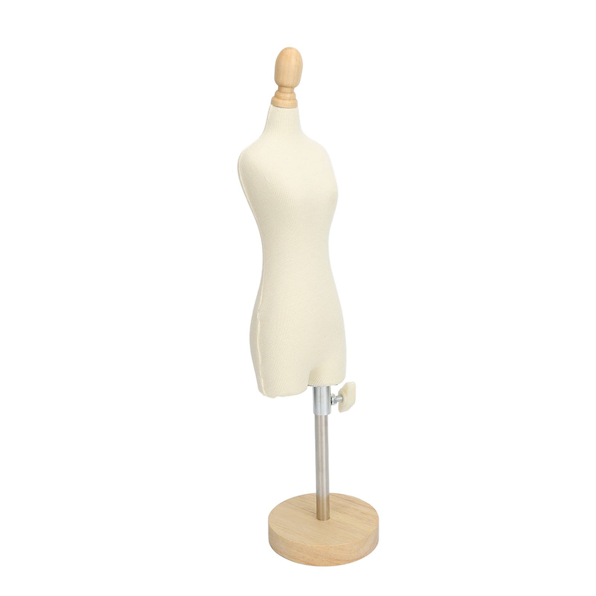Dress Form Female Mannequin Torso Mini Dress Model with Wooden Base for Sewing Display Photo Teaching 1/4