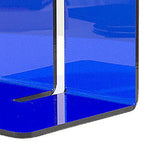 Acrylic Book End Thickened L Shape Bookend Stopper Desktop Book Organizer for Home Library Office Translucent Blue - Extra Image
