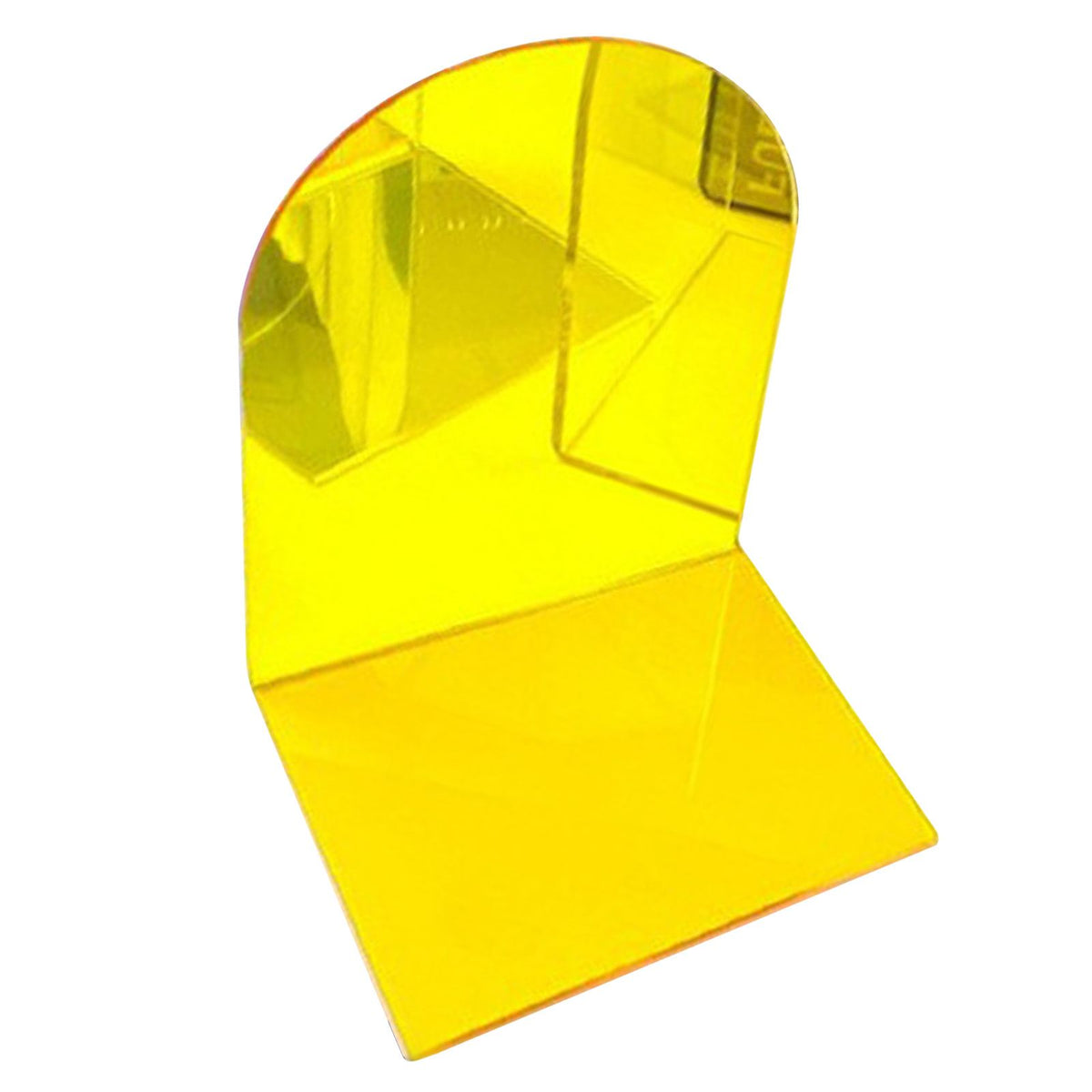 1 Pair of Bookends Thicken Non Slip Transparent Acrylic Desk Decorative Heavy Book End for Student Office L Shaped Yellow