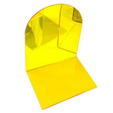 1 Pair of Bookends Thicken Non Slip Transparent Acrylic Desk Decorative Heavy Book End for Student Office L Shaped Yellow - Side View