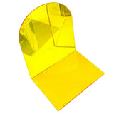 1 Pair of Bookends Thicken Non Slip Transparent Acrylic Desk Decorative Heavy Book End for Student Office L Shaped Yellow
