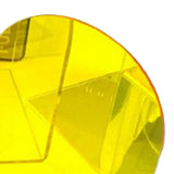 1 Pair of Bookends Thicken Non Slip Transparent Acrylic Desk Decorative Heavy Book End for Student Office L Shaped Yellow - Close-Up Angle