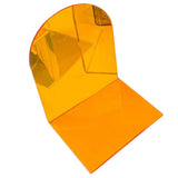 1 Pair of Bookends Thicken Non Slip Transparent Acrylic Desk Decorative Heavy Book End for Student Office L Shaped Orange