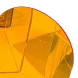 1 Pair of Bookends Thicken Non Slip Transparent Acrylic Desk Decorative Heavy Book End for Student Office L Shaped Orange - Close-Up Angle