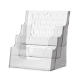 Multifunctional Book Organizer Desk File Organizer Multiple Layers File Folder Holder for Office Study Dormitory Transparent