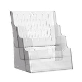Multifunctional Book Organizer Desk File Organizer Multiple Layers File Folder Holder for Office Study Dormitory Transparent - Front View