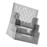 Multifunctional Book Organizer Desk File Organizer Multiple Layers File Folder Holder for Office Study Dormitory Transparent Grey