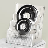 Multifunctional Book Organizer Desk File Organizer Multiple Layers File Folder Holder for Office Study Dormitory Transparent Grey - Close-Up Angle