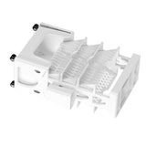 Rolling Mobile Bookshelf with Wheels 5 Tiers Large Capacity Strong Load Bearing Capacity Utility Cart for Study Kitchen White