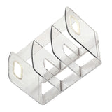 Book Organizer Desktop Book Rack File Holder Acrylic Tabletop Organizer for Study Office Transparent 3 Compartment (28x14x15cm/11x5.5x5.9in)