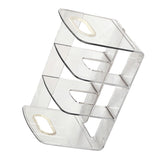 Book Organizer Desktop Book Rack File Holder Acrylic Tabletop Organizer for Study Office Transparent 3 Compartment (28x14x15cm/11x5.5x5.9in)