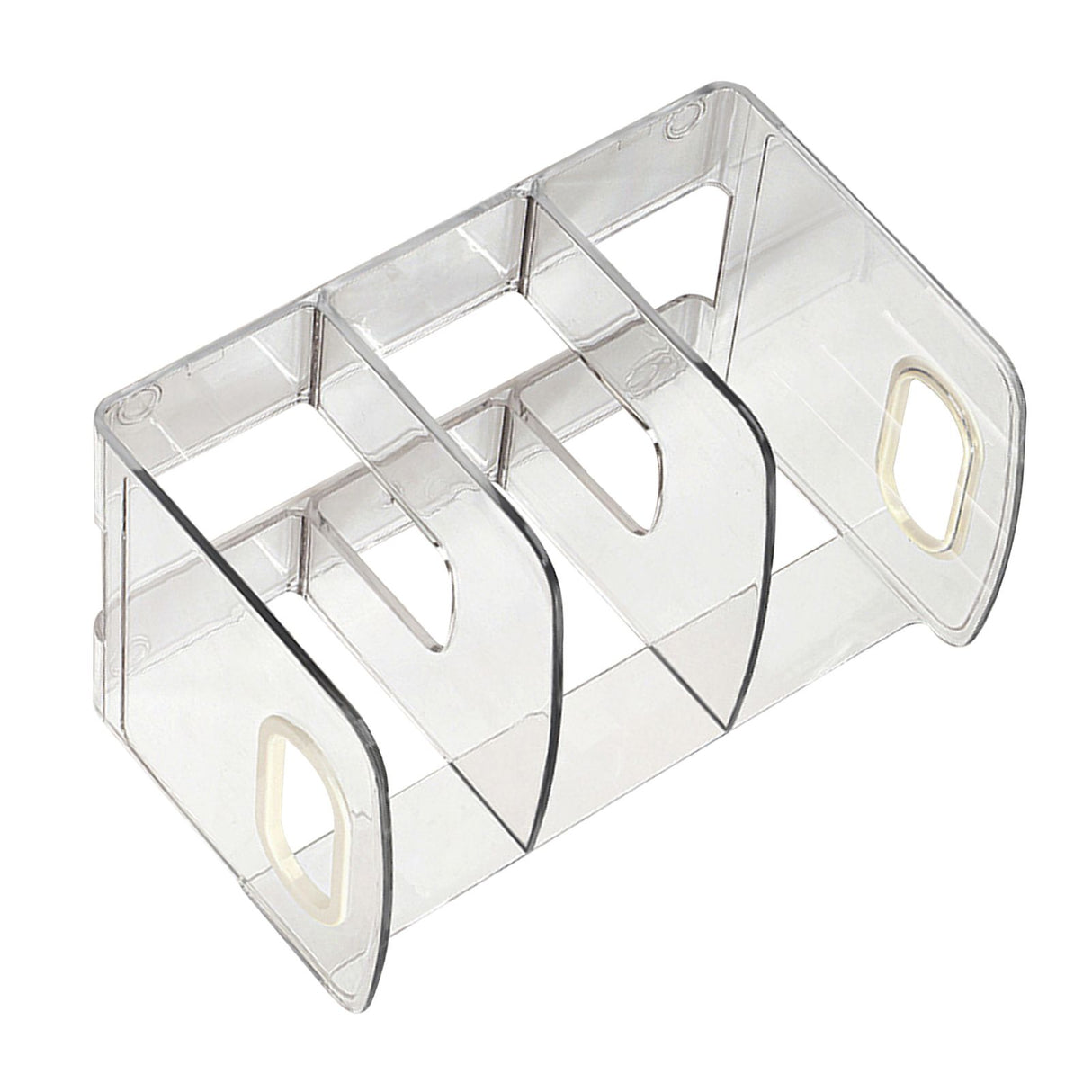 Book Organizer Desktop Book Rack File Holder Acrylic Tabletop Organizer for Study Office Transparent 3 Compartment (28x14x15cm/11x5.5x5.9in)