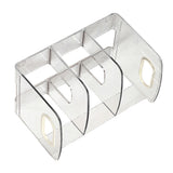 Book Organizer Desktop Book Rack File Holder Acrylic Tabletop Organizer for Study Office Transparent 3 Compartment (28x14x15cm/11x5.5x5.9in)