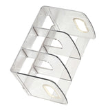 Book Organizer Desktop Book Rack File Holder Acrylic Tabletop Organizer for Study Office Transparent 3 Compartment (28x14x15cm/11x5.5x5.9in)