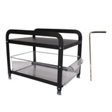 Cup Storage Organizer Shelf 2 Tier Pull Out Countertop Organizer Multifunctional Desktop Storage Rack for Home Office Black