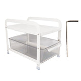 Cup Storage Organizer Shelf 2 Tier Pull Out Countertop Organizer Multifunctional Desktop Storage Rack for Home Office White
