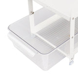 Cup Storage Organizer Shelf 2 Tier Pull Out Countertop Organizer Multifunctional Desktop Storage Rack for Home Office White - Extra Image