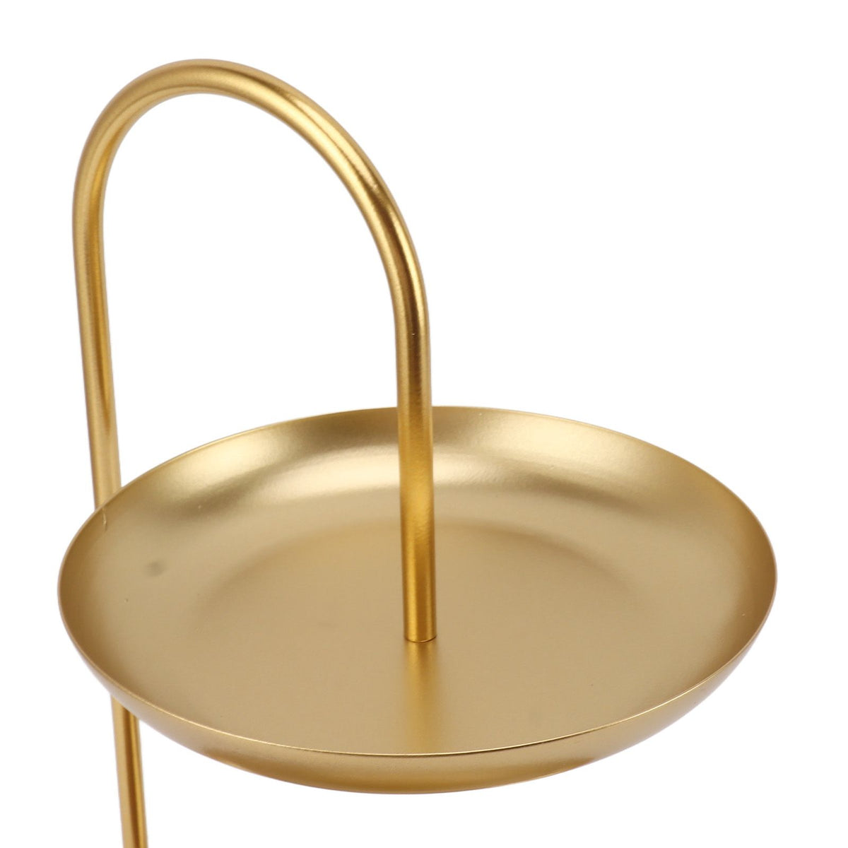 Dessert Rack Fruit Stand Round 2 Tier Iron Display Holder for Party Wedding Birthday Home Gold