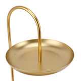 Dessert Rack Fruit Stand Round 2 Tier Iron Display Holder for Party Wedding Birthday Home Gold