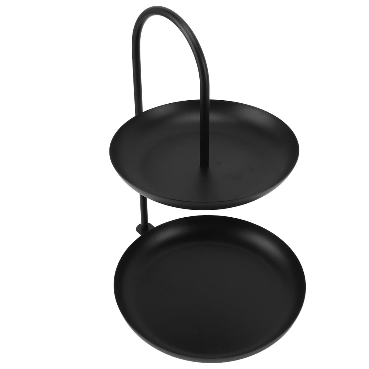 Dessert Rack Fruit Stand Round 2 Tier Iron Display Holder for Party Wedding Birthday Home Black
