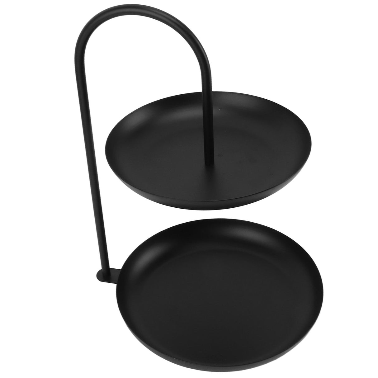 Dessert Rack Fruit Stand Round 2 Tier Iron Display Holder for Party Wedding Birthday Home Black